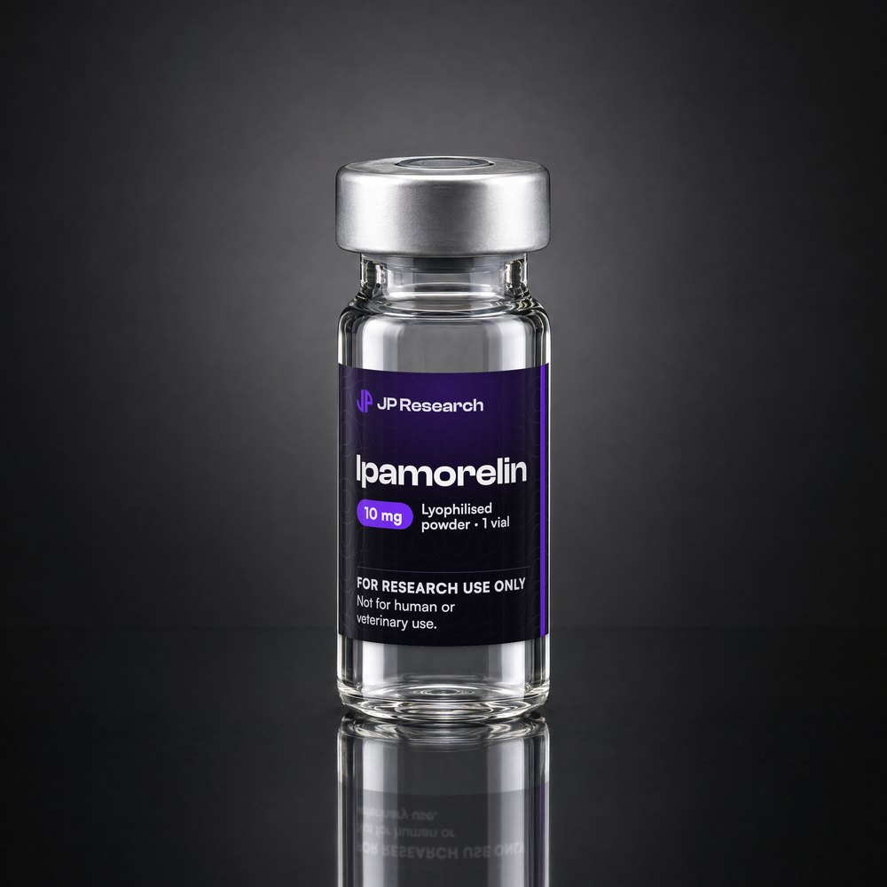 JP Research vial labelled Ipamorelin, 10 mg
